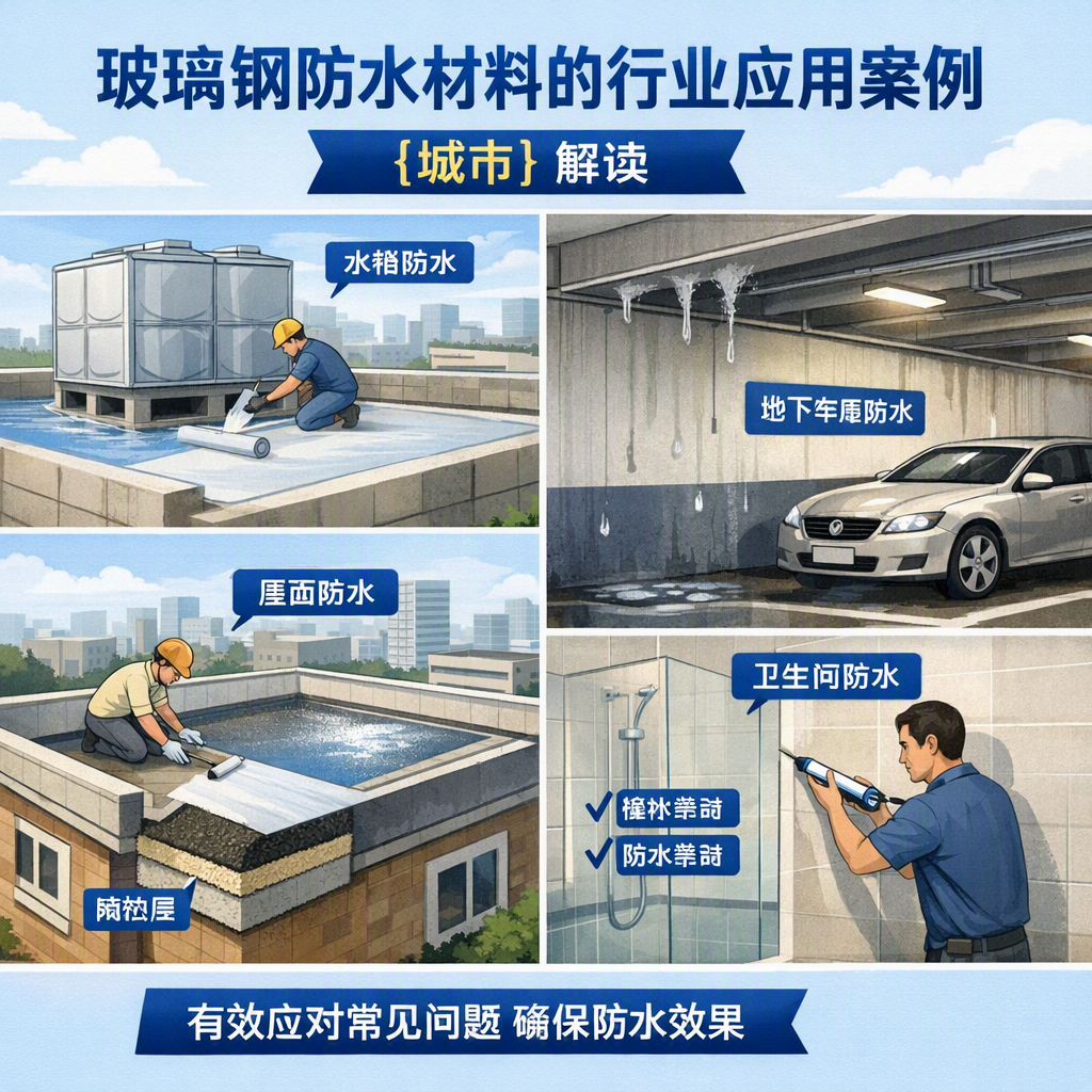 玻璃钢防水材料的行业应用案例，白银解读